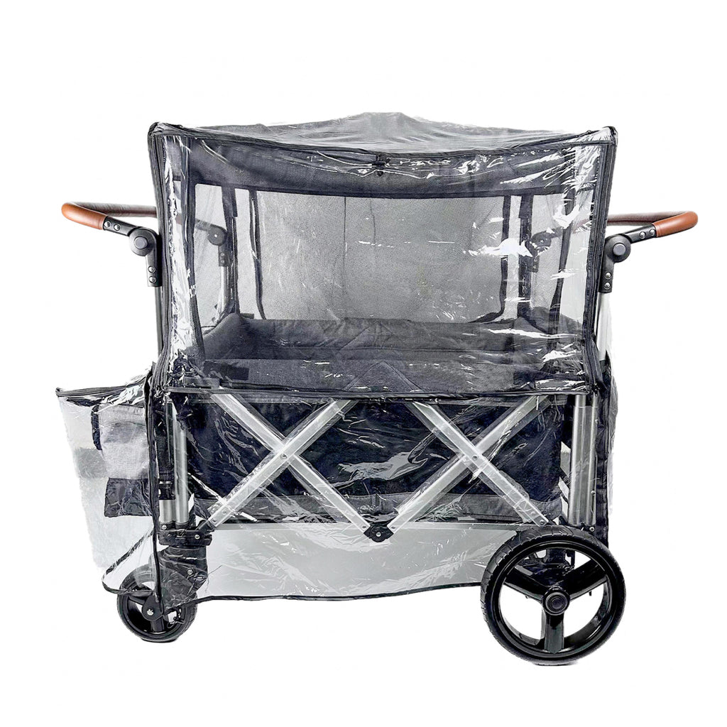 Big Size Rain Cover for Stroller, Mosquito Net for Trolley Cart, 2in1 Big Cover with Window for Picnic Camping Wagon Stroller Waterproof Windproof Accessories (Cart Not Included)