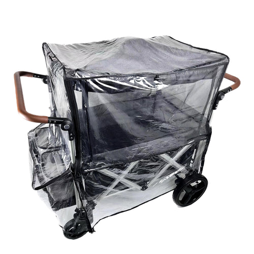 Big Size Rain Cover for Stroller, Mosquito Net for Trolley Cart, 2in1 Big Cover with Window for Picnic Camping Wagon Stroller Waterproof Windproof Accessories (Cart Not Included)