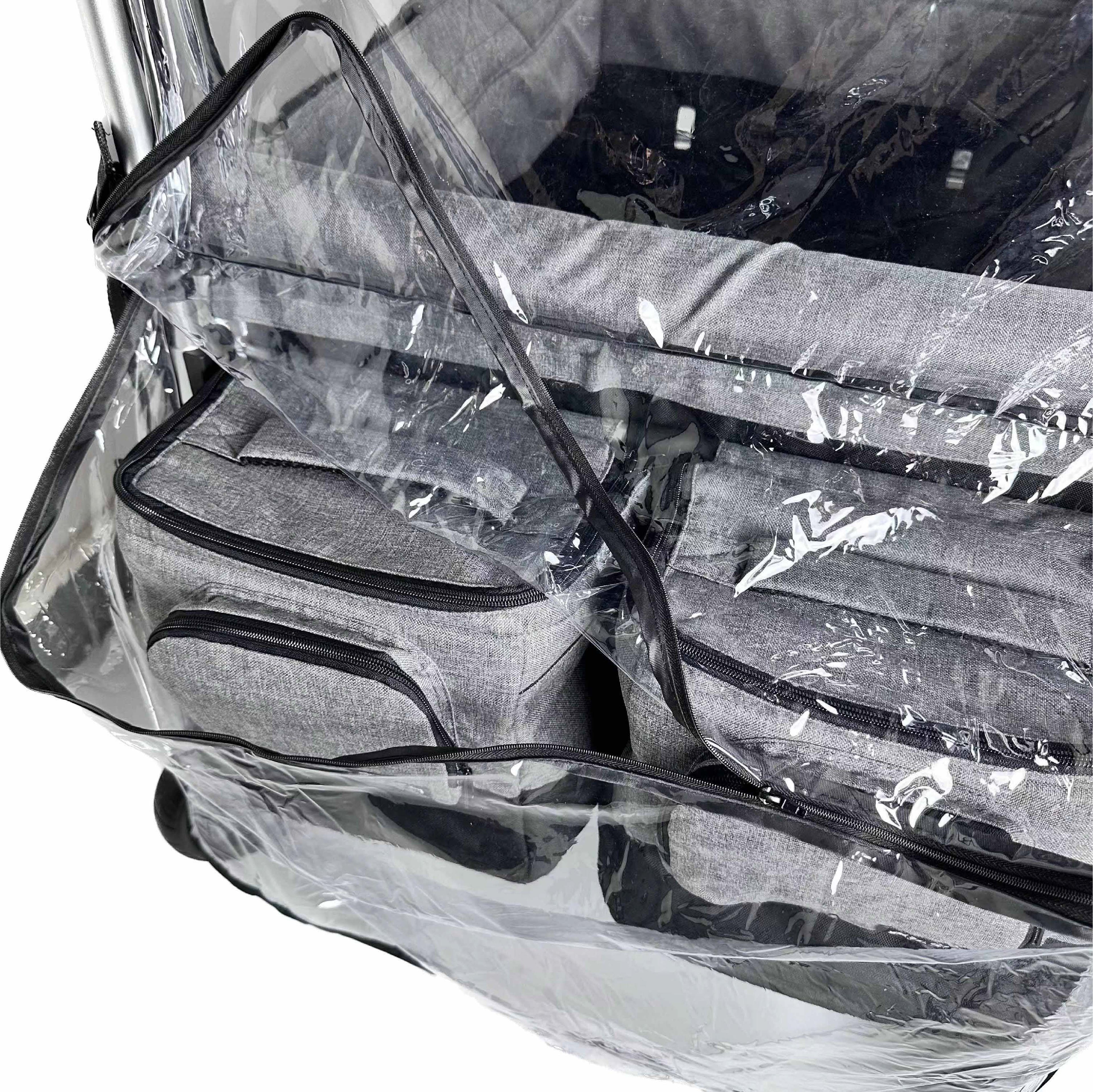 Big Size Rain Cover for Stroller, Mosquito Net for Trolley Cart, 2in1 Big Cover with Window for Picnic Camping Wagon Stroller Waterproof Windproof Accessories (Cart Not Included)