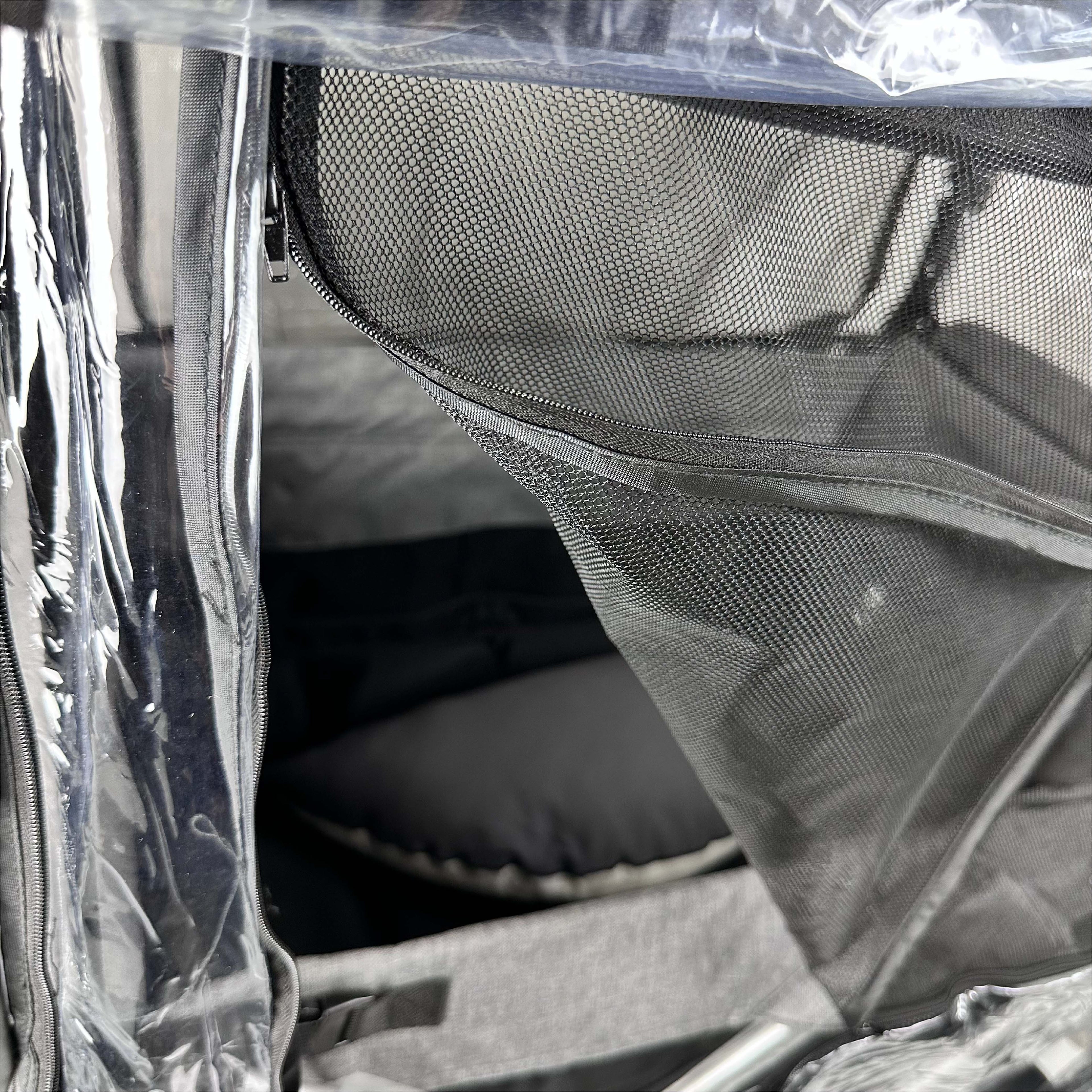Big Size Rain Cover for Stroller, Mosquito Net for Trolley Cart, 2in1 Big Cover with Window for Picnic Camping Wagon Stroller Waterproof Windproof Accessories (Cart Not Included)