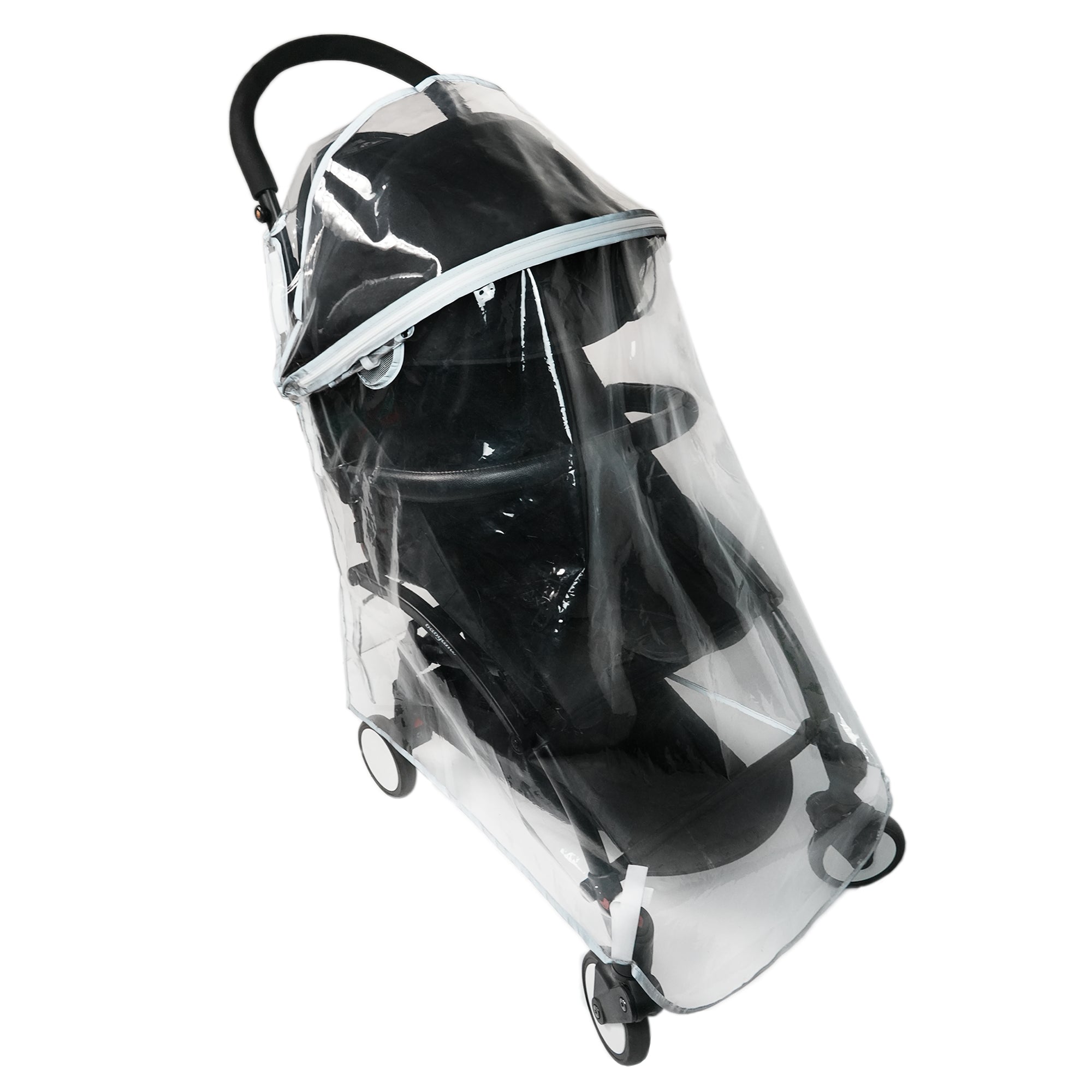 Thicking EVA RainCover for Compact Foldable Stroller,Only Fit BBZYOYO Perfectly,Weather Shield with Waterproof Zipper Opening,Reflective Safety Edging & Full Coverage Design,Ideal for Urban Travel.