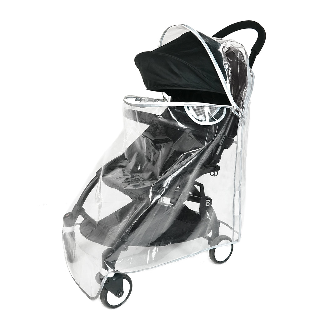 Thicking EVA RainCover for Compact Foldable Stroller,Only Fit BBZYOYO Perfectly,Weather Shield with Waterproof Zipper Opening,Reflective Safety Edging & Full Coverage Design,Ideal for Urban Travel.