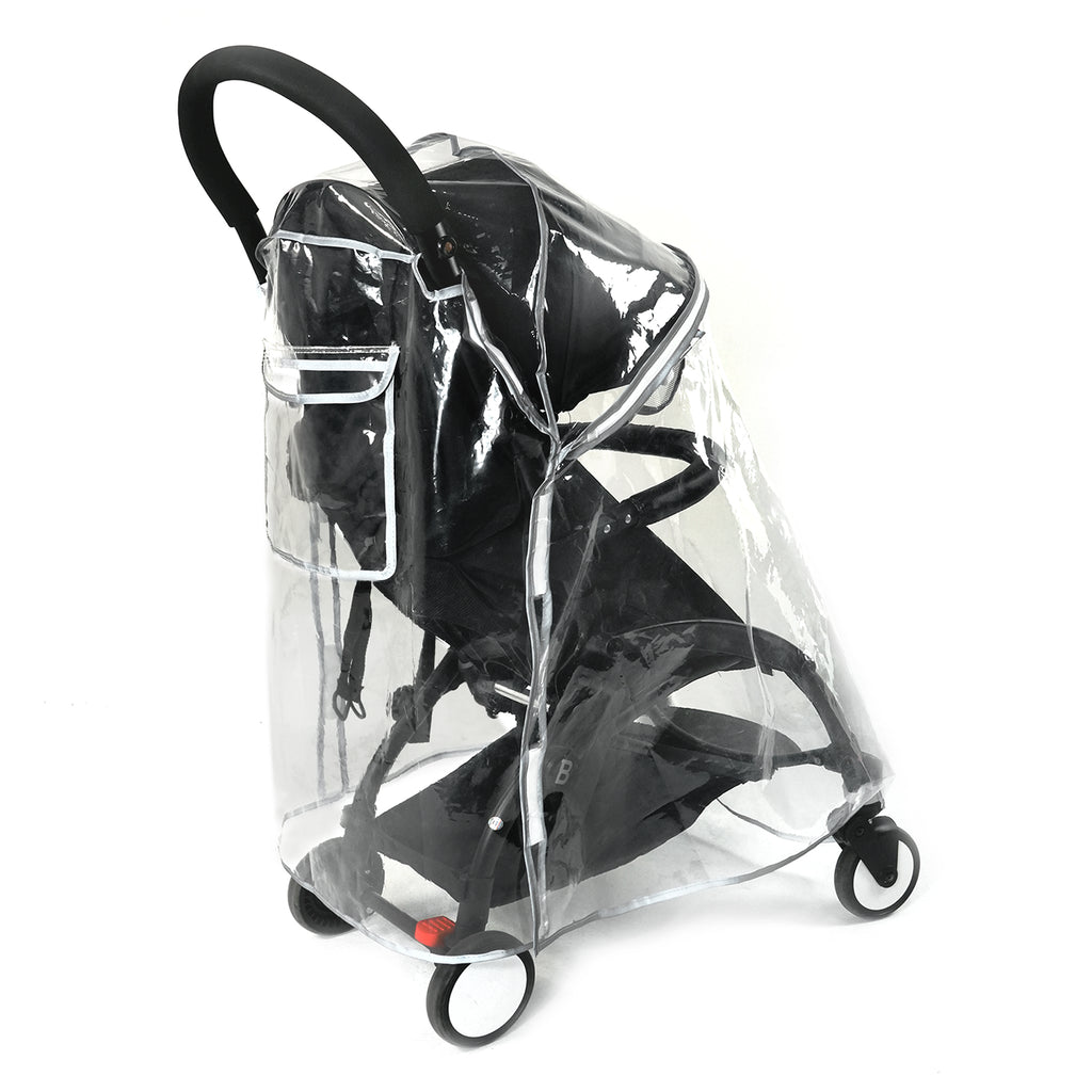 Thicking EVA RainCover for Compact Foldable Stroller,Only Fit BBZYOYO Perfectly,Weather Shield with Waterproof Zipper Opening,Reflective Safety Edging & Full Coverage Design,Ideal for Urban Travel.