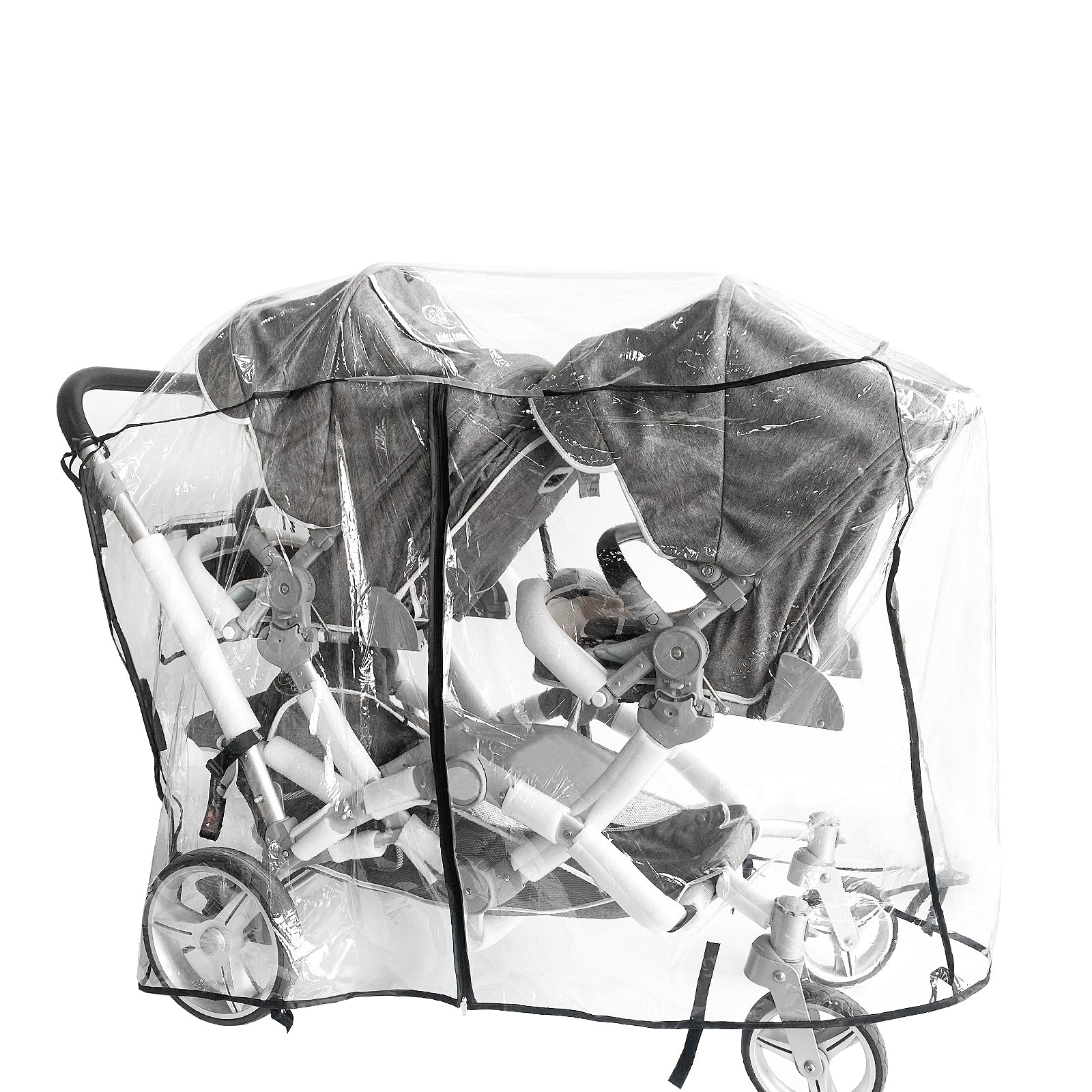 Double Stroller Rain Cover,Rain Cover for Double Tandem Stroller,Big Size Universal Rain and Wind Cover