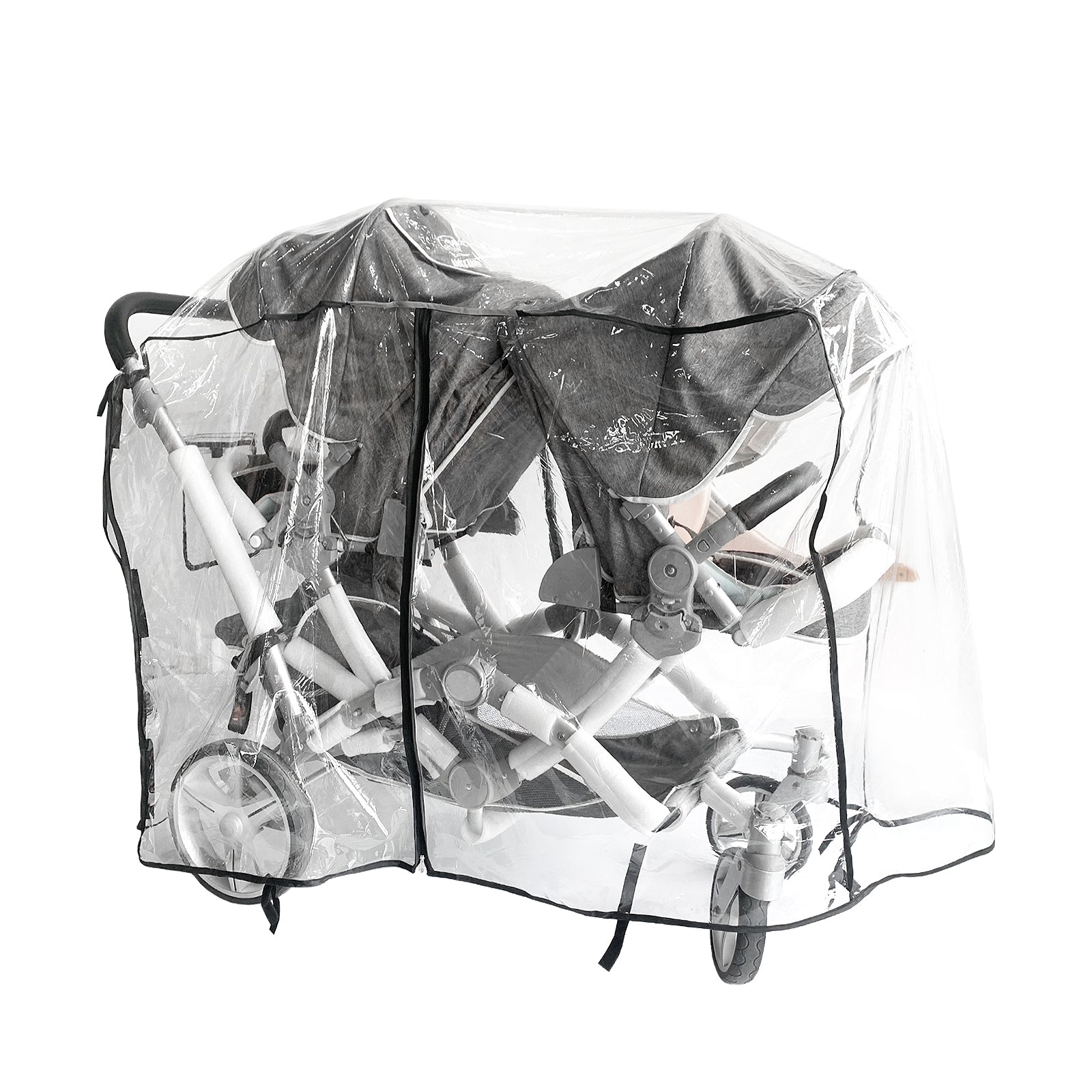 Double Stroller Rain Cover,Rain Cover for Double Tandem Stroller,Big Size Universal Rain and Wind Cover